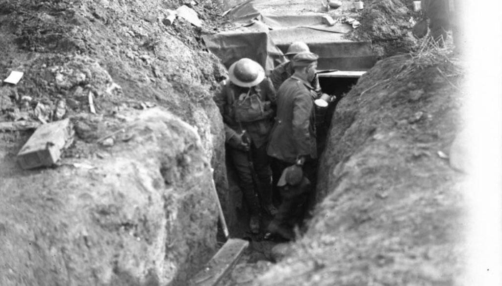 28_Canadians clearing dug-outs. Battle of Amiens. 9 August, 1918.